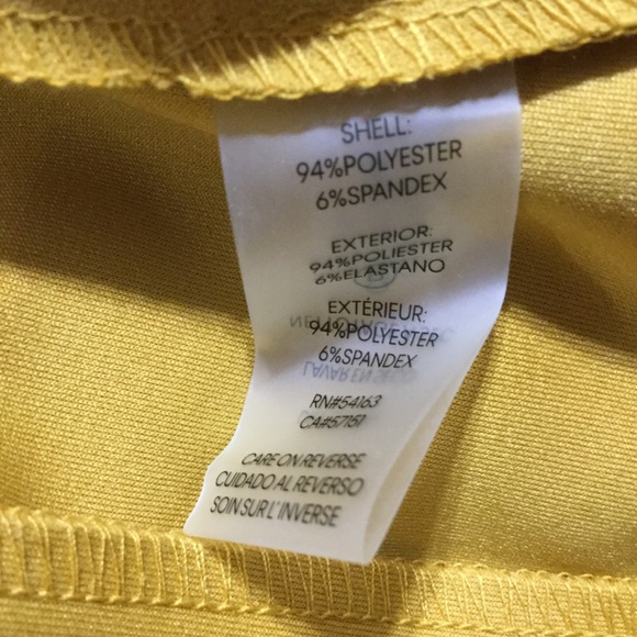 Beautiful NWT Calvin Klein sz 6P mustard / yellow ochre dress Chic and Classy - Picture 11 of 11